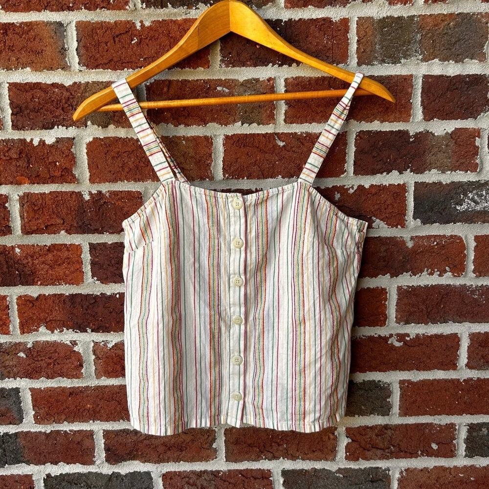 Madewell Stripe Cotton Tank Size Small